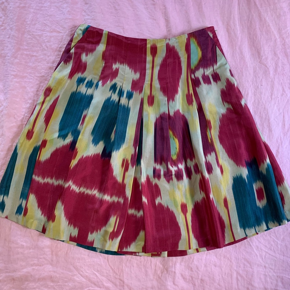 LAUREN RALPH LAUREN silk ikat midi skirt 8